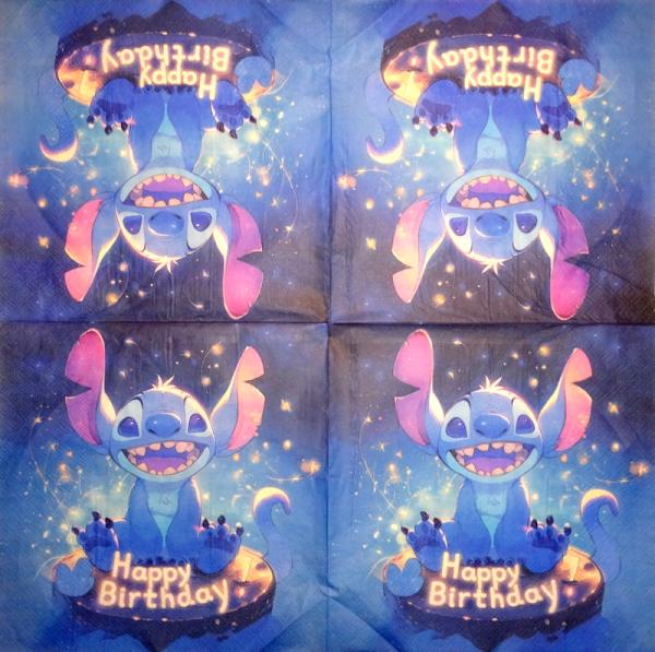 BF-287 Known Figures - 2-ply - Lilo & Stitch - Happy Birthday